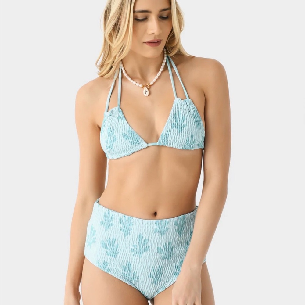 Blue Textured Bikini Set - Picture 2 of 2